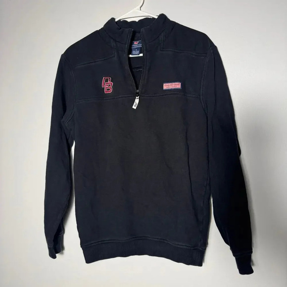 Vineyard Vines Unisex Navy 1/4 zip pullover Jacket size S 100% cotton DB - Picture 1 of 11